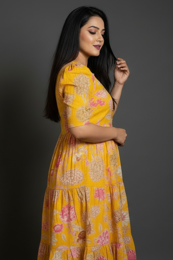 Free To Love Cotton Midi Dress