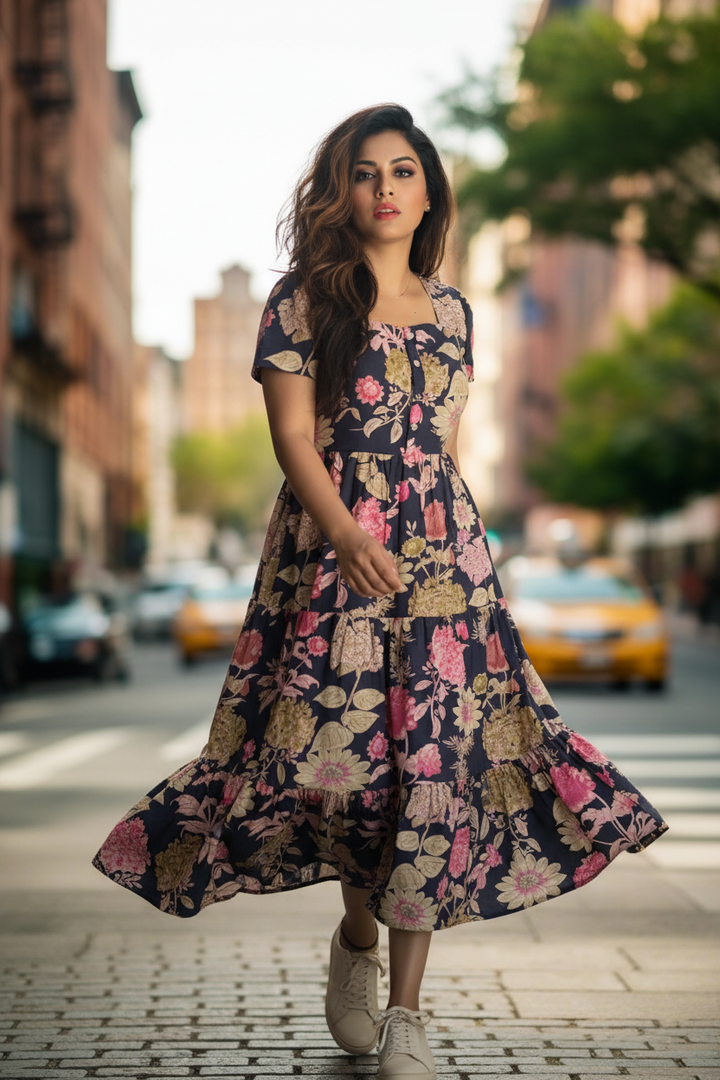 Free To Love Cotton Midi Dress