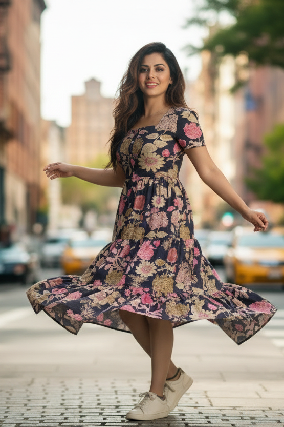 Free To Love Cotton Midi Dress