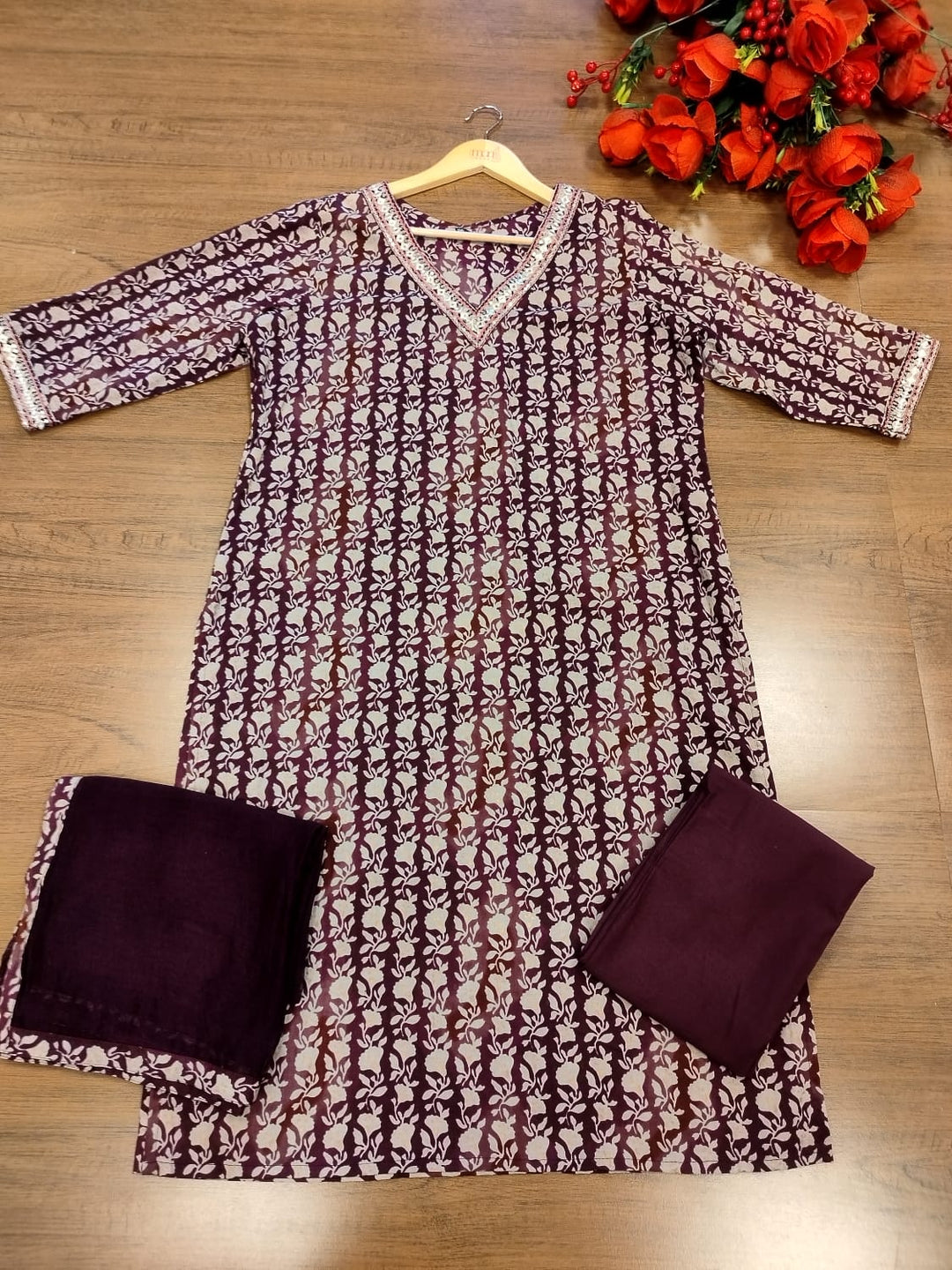 Sitara- a designer Jaipuri straight Kurti set