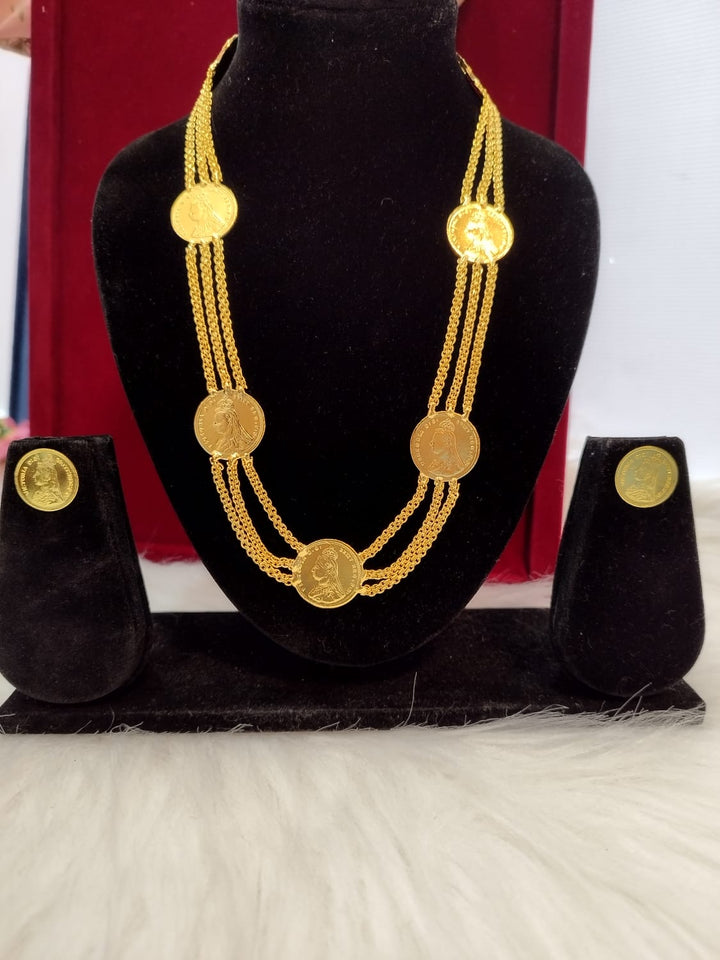 Festive Collection Gold Plated Gini Haar [ Long Chain]