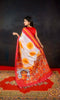 Daughter Of The Mountain-  Ma Durga Print Khadi Cotton Saree