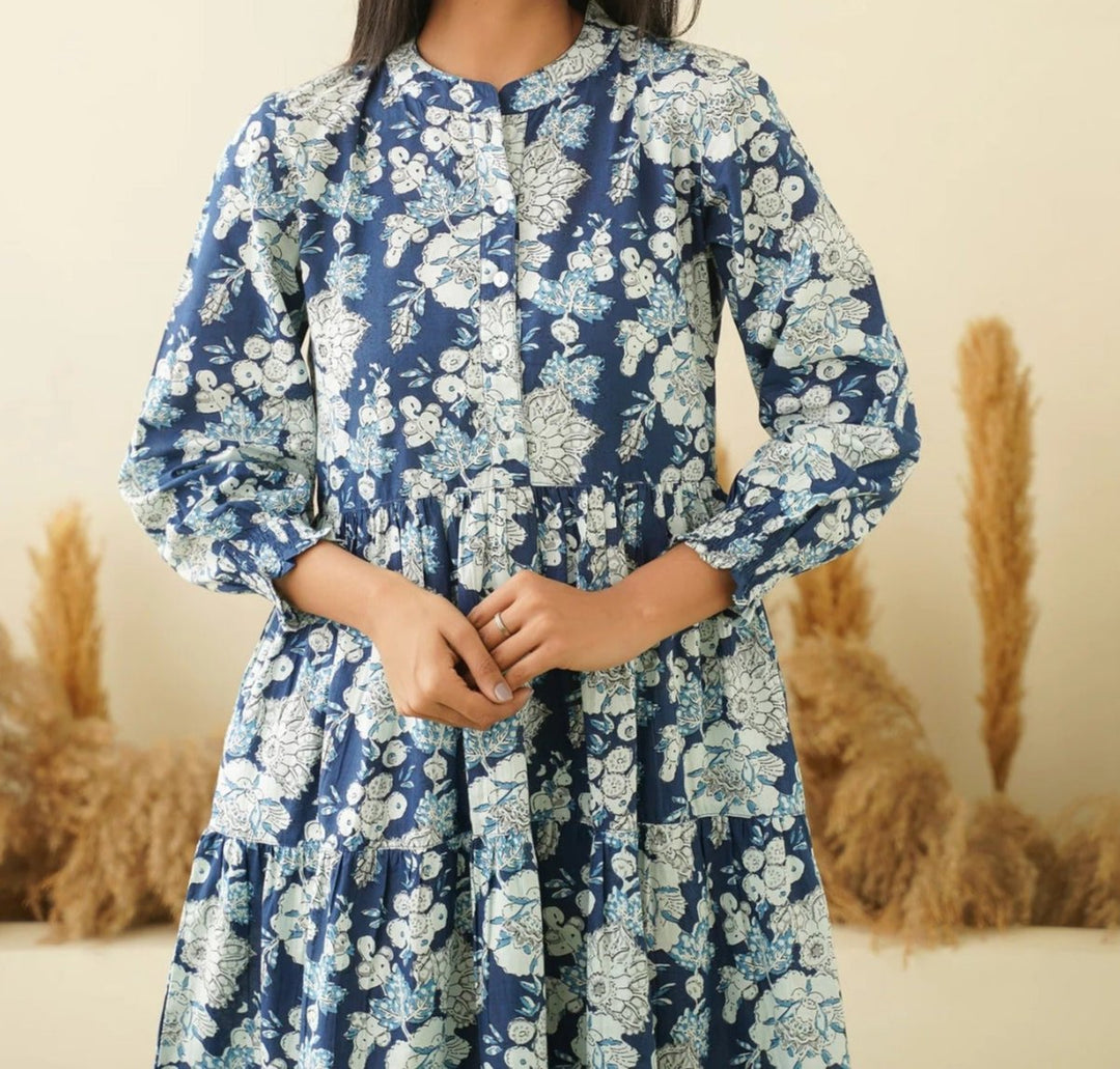 Floral Breeze Cotton Midi Dress