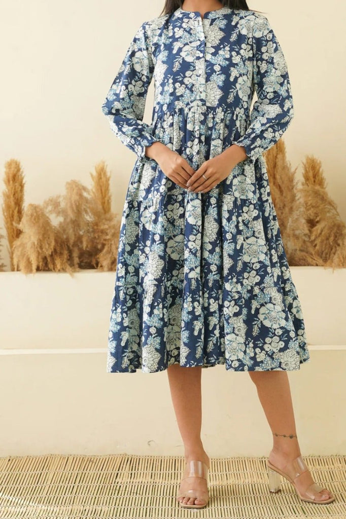 Floral Breeze Cotton Midi Dress