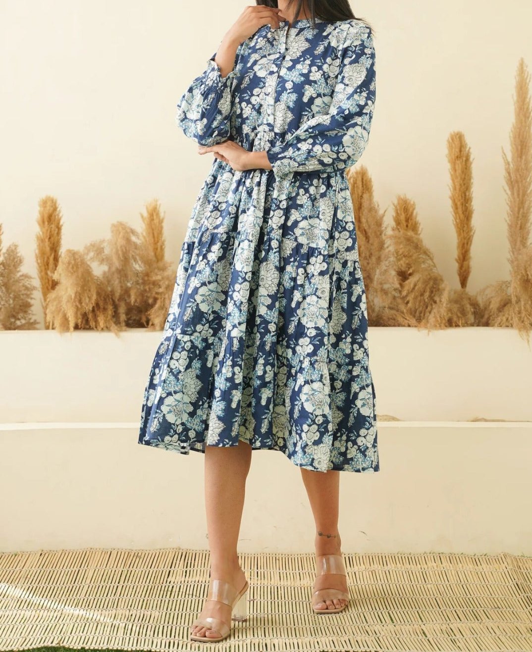 Floral Breeze Cotton Midi Dress