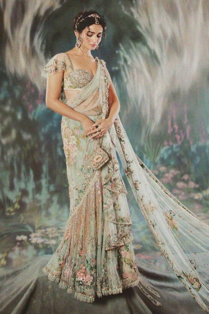 Kesariya - Alia Bhat Inspired Organza Saree