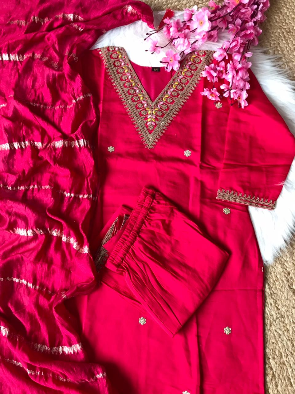 Sign Of Beauty Silk Kurti Set