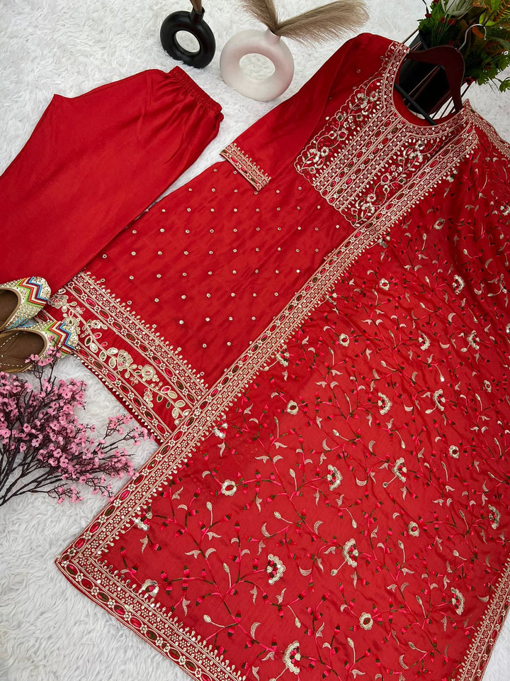 Calcutta Queen Chinnon Silk Kurti Set