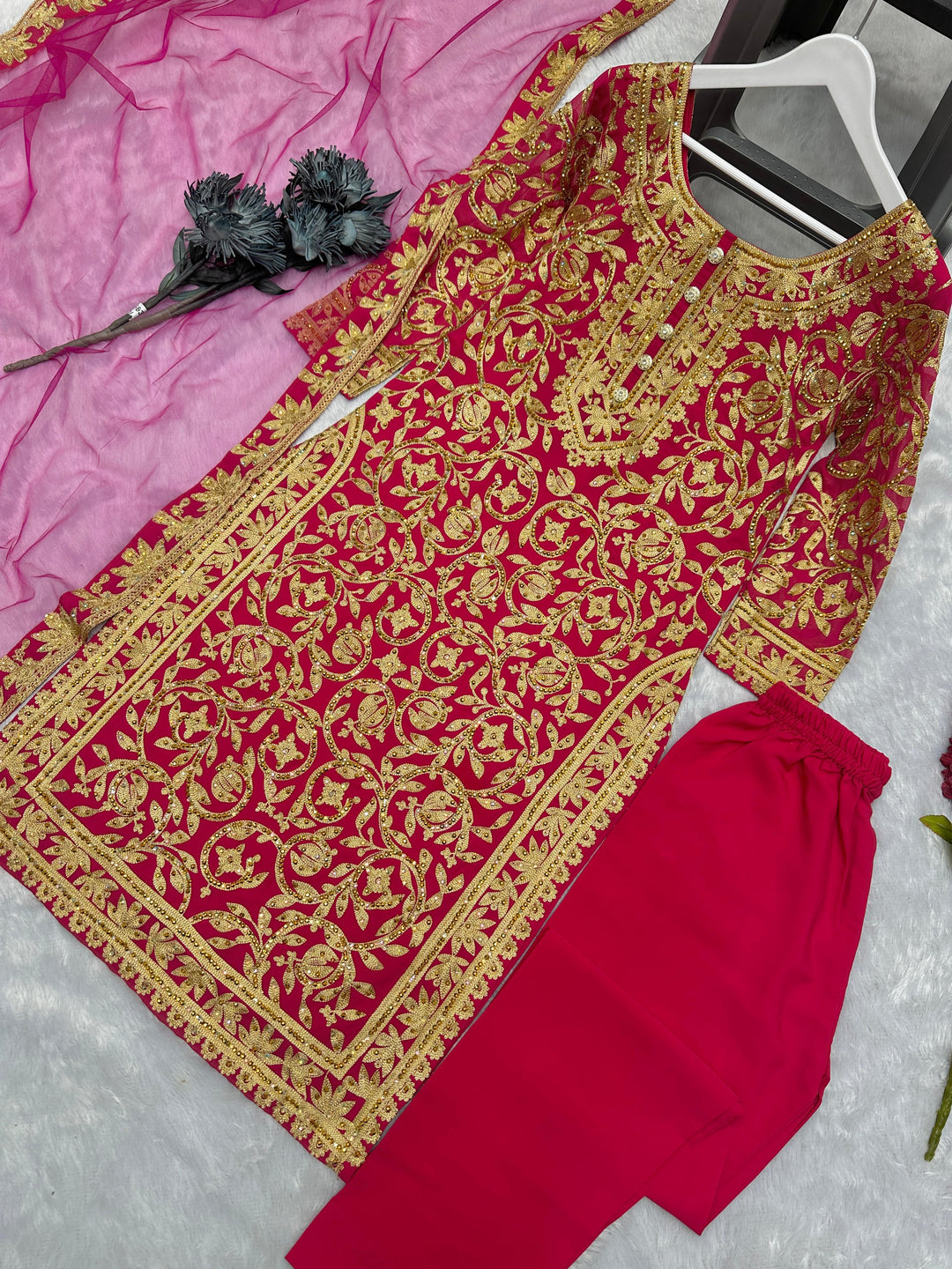 Simply Candid Georgette Kurti Set