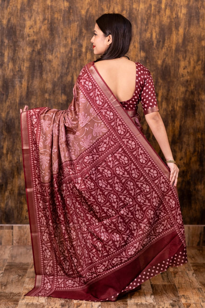 Girl's Love Song Cotton Crepe Saree[ fancy]