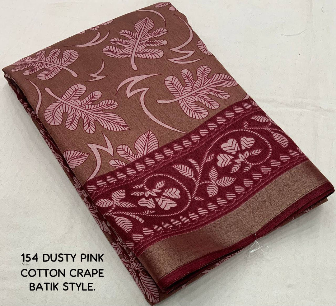 Girl's Love Song Cotton Crepe Saree[ fancy]