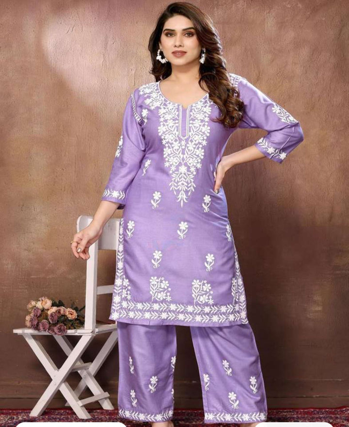 Need To Rhyme- Chikankari Kurti Set