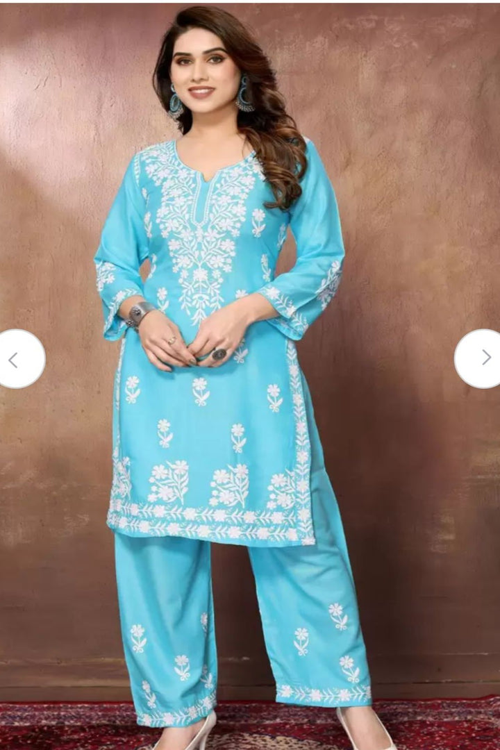 Need To Rhyme- Chikankari Kurti Set