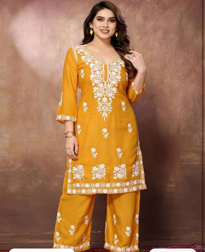 Need To Rhyme- Chikankari Kurti Set