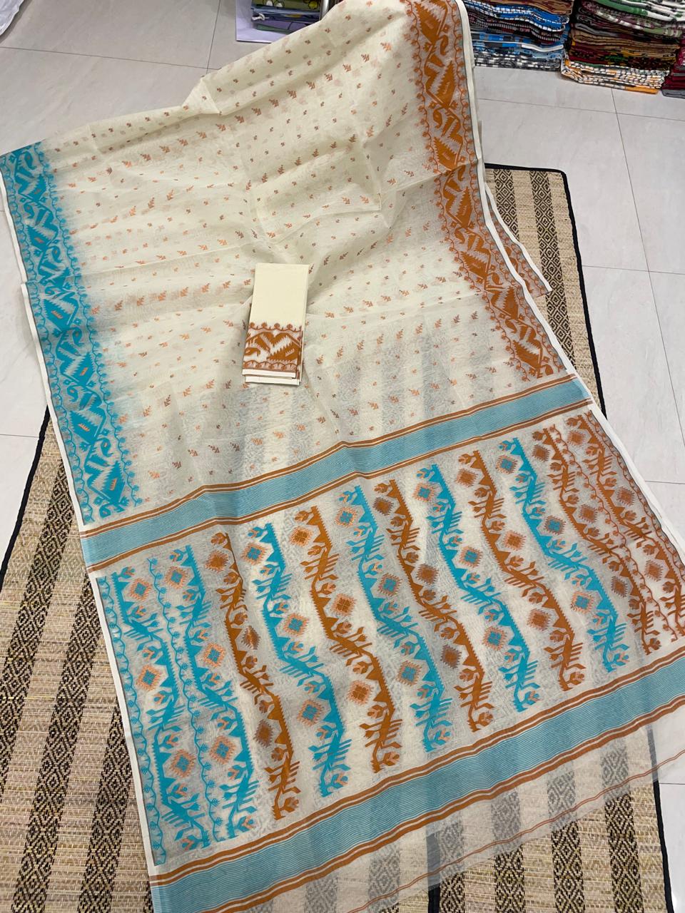 Ganga Jamuna Dhakai Jamdani Saree