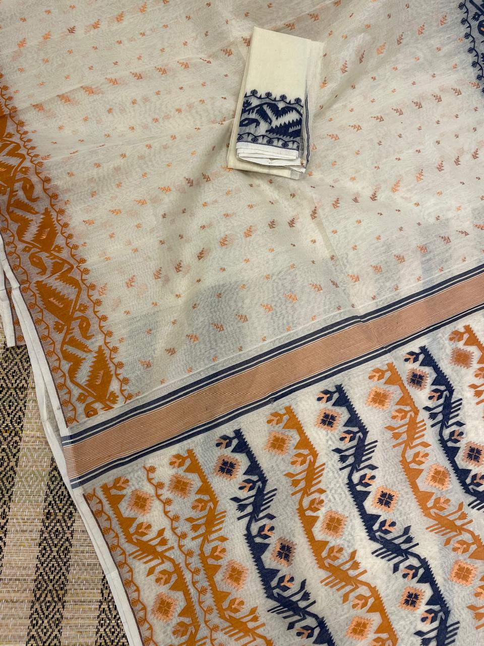 Ganga Jamuna Dhakai Jamdani Saree