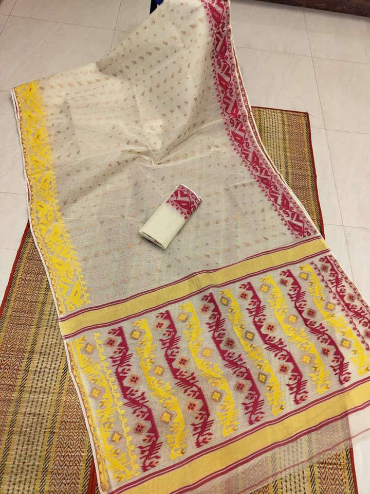 Ganga Jamuna Dhakai Jamdani Saree