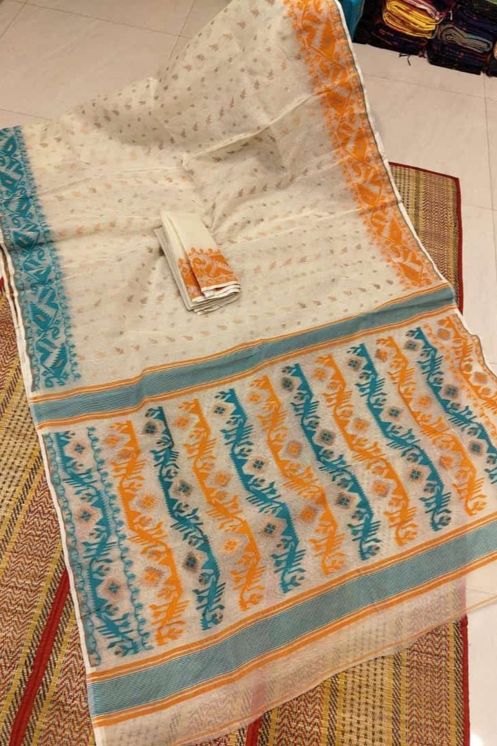 Ganga Jamuna Dhakai Jamdani Saree