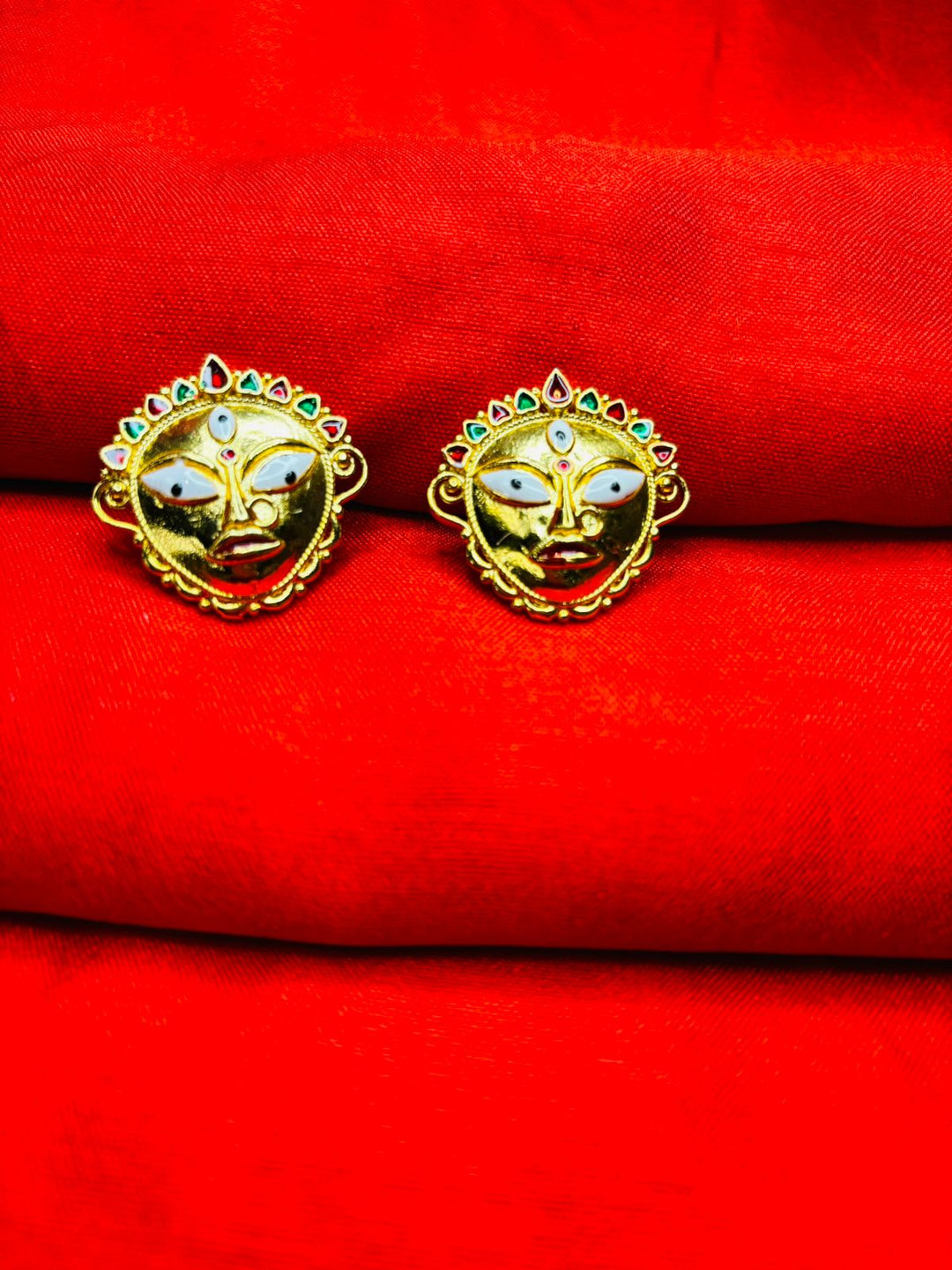 Durga Puja Special Gold Plated Jewellery(Sea Shell Design)