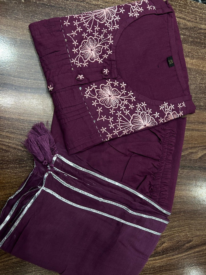 Easy To Be With  Cotton Kurti Set