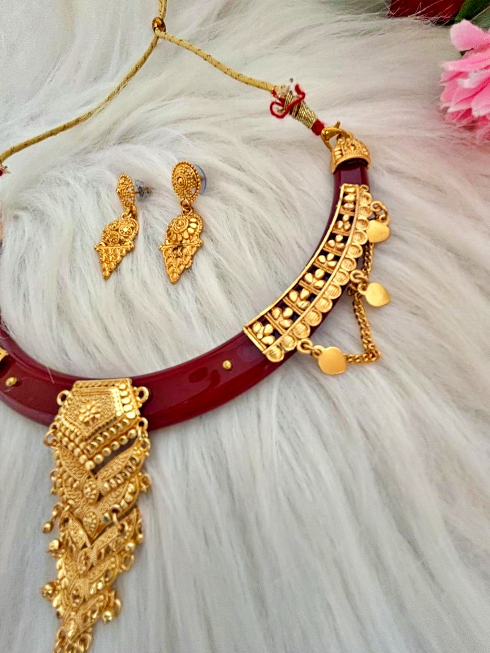 Abhusan Gold Plated Necklace Set