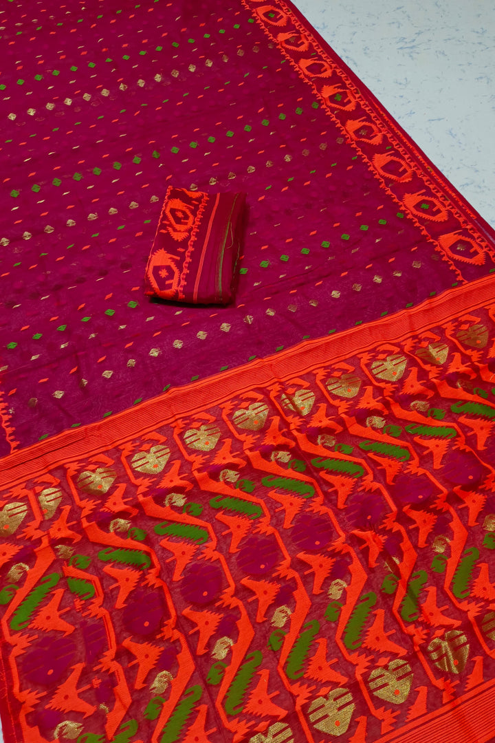 BipraSikha Dhakai Jamdani Saree