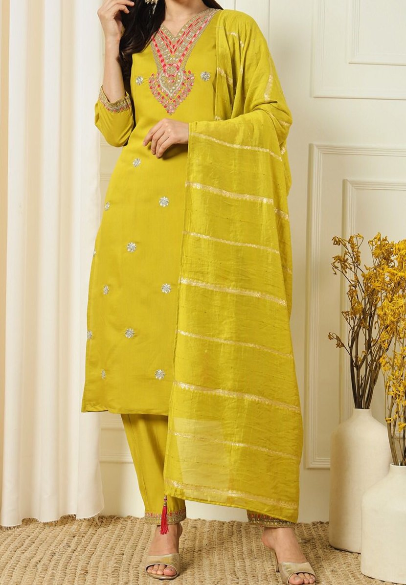 Feeling The Joy Silk Kurti Set