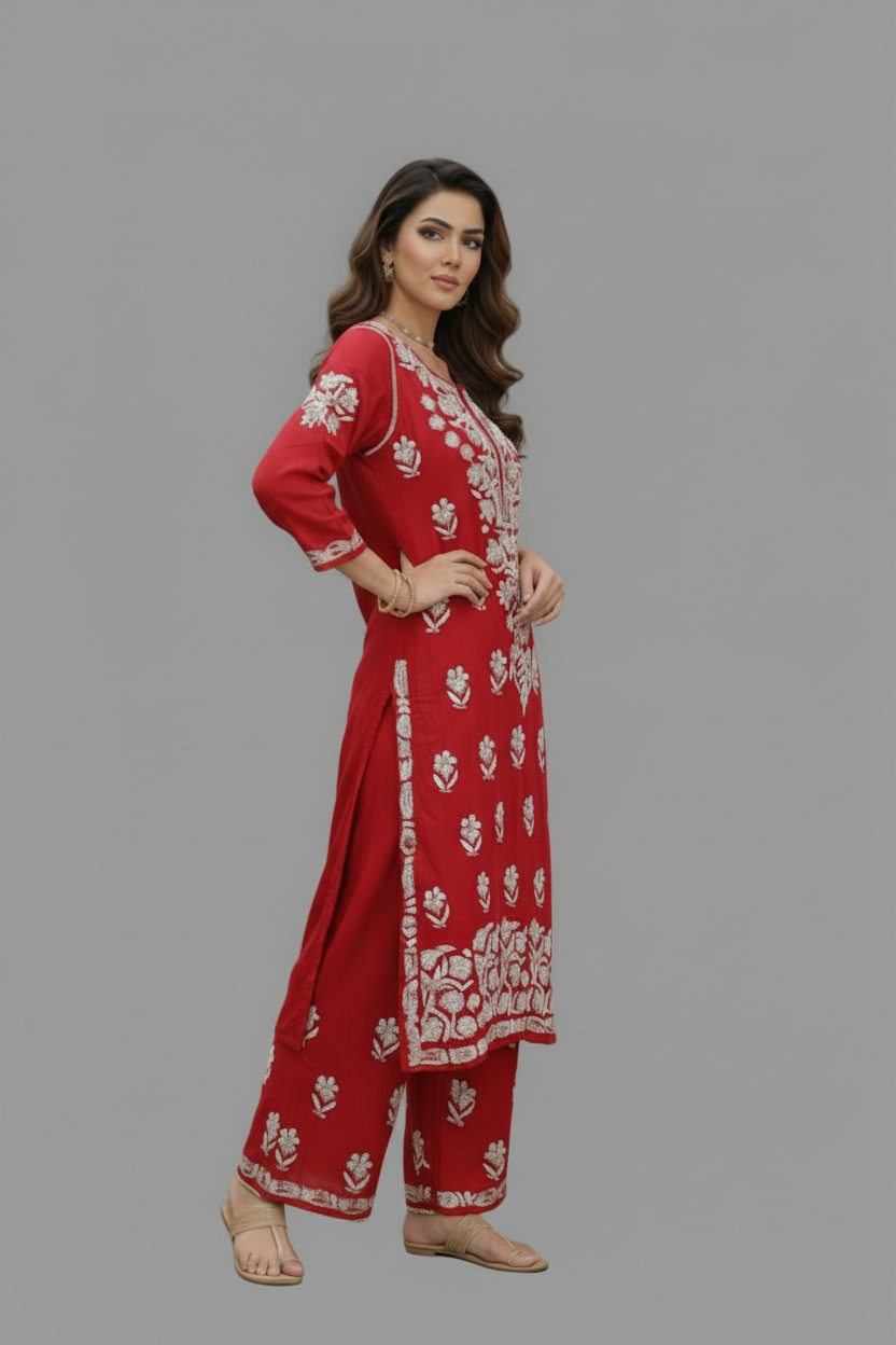 Wheel Of Peace Rayon Kurti Set