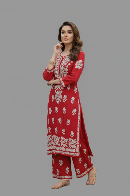 Wheel Of Peace Rayon Kurti Set
