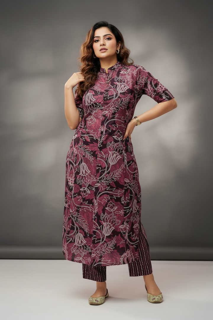 Tends To Be Trendy Cotton Kurti Set