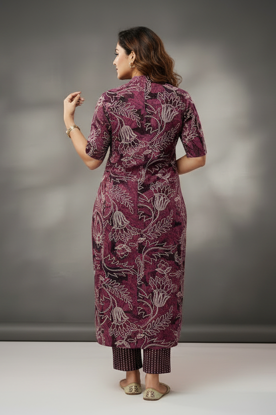 Tends To Be Trendy Cotton Kurti Set