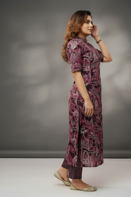 Tends To Be Trendy Cotton Kurti Set