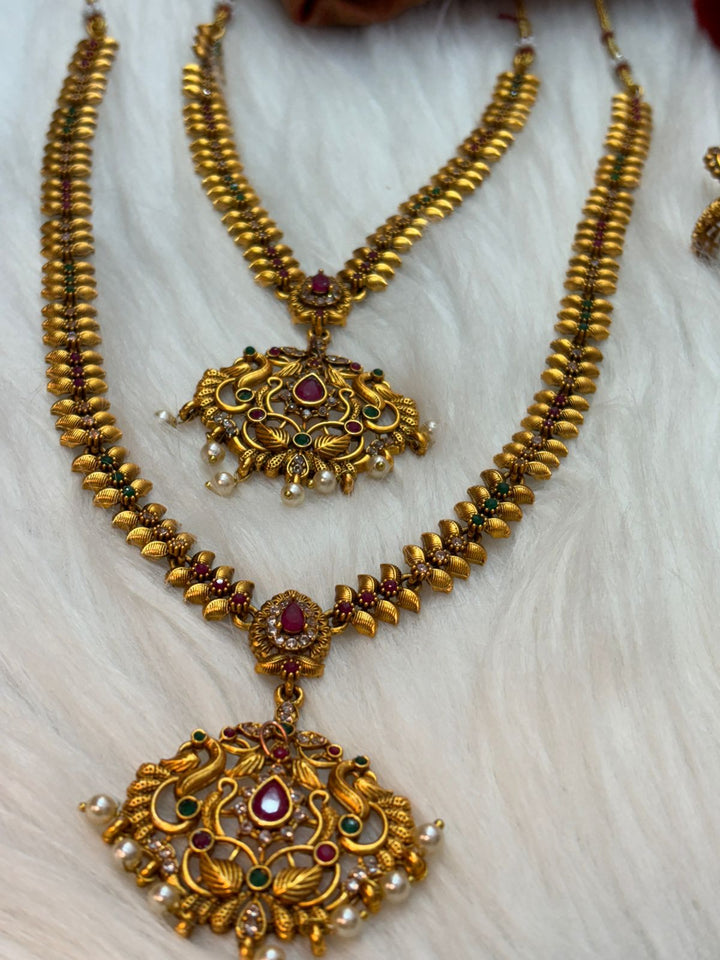 Double Layered South Temple Gold Plated Jewellery