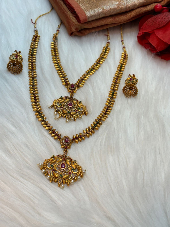 Double Layered South Temple Gold Plated Jewellery