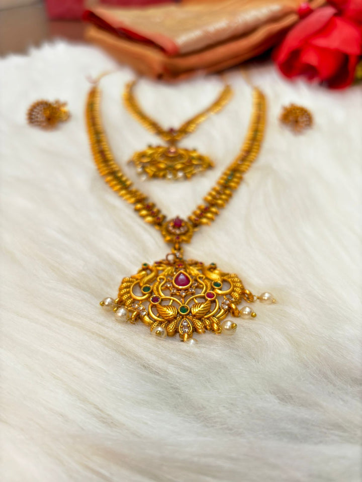 Double Layered South Temple Gold Plated Jewellery