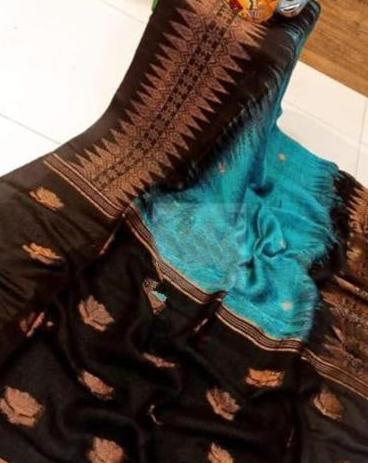 Sugandha Ikkat Linen Jamdani Saree