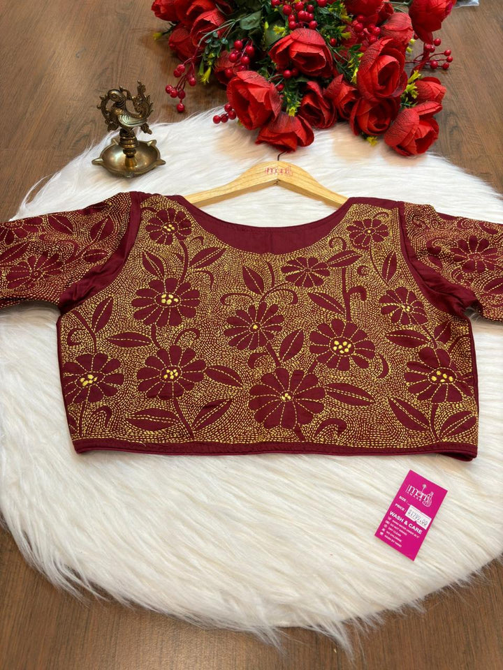 Kantha Raag- Designer Blouse With Handwork