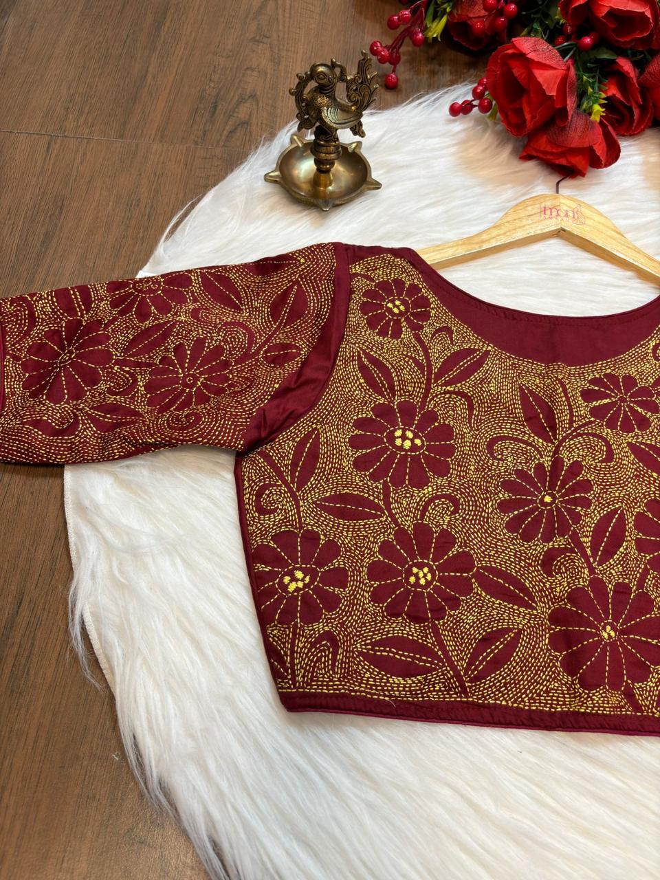 Kantha Raag- Designer Blouse With Handwork