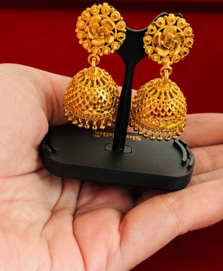 Nayantara Special Gold Plated Earrings [ Jumkhas]