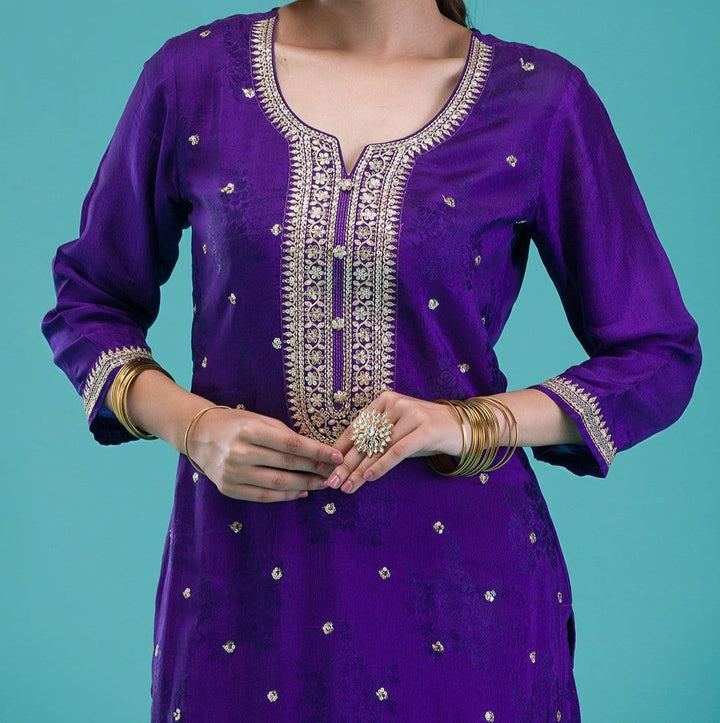 Soul Romance Chinnon Silk Kurti Set