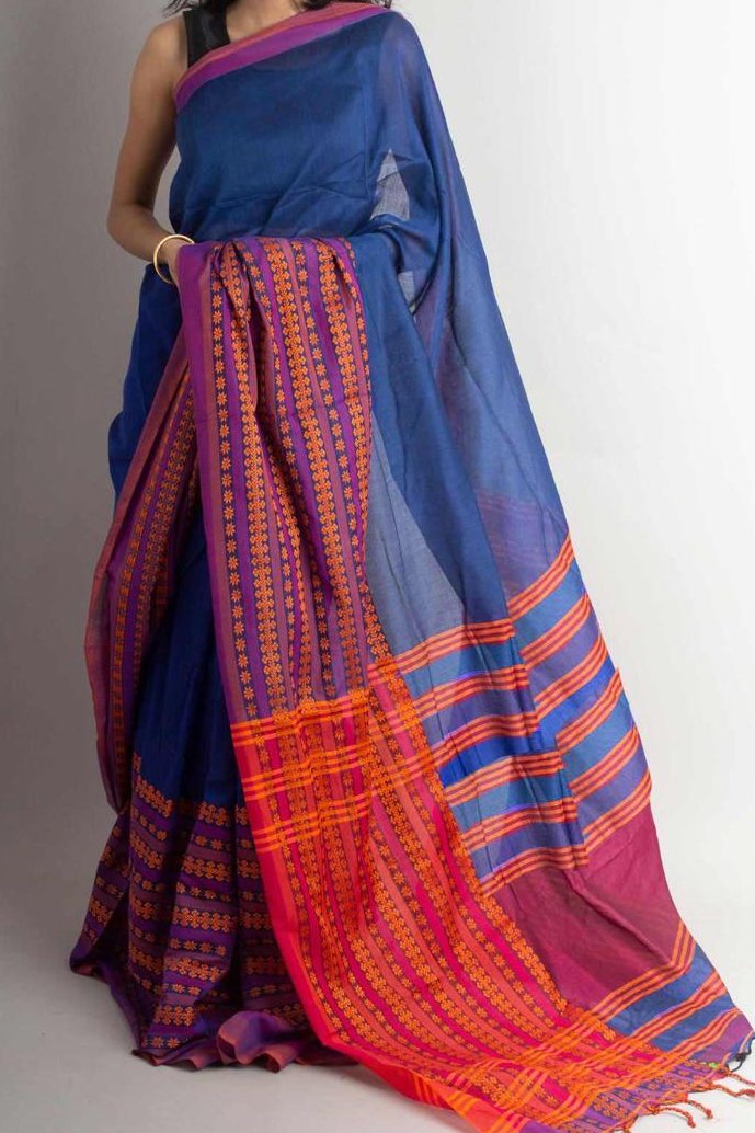 Maitri Begumpuri Khadi Cotton Saree