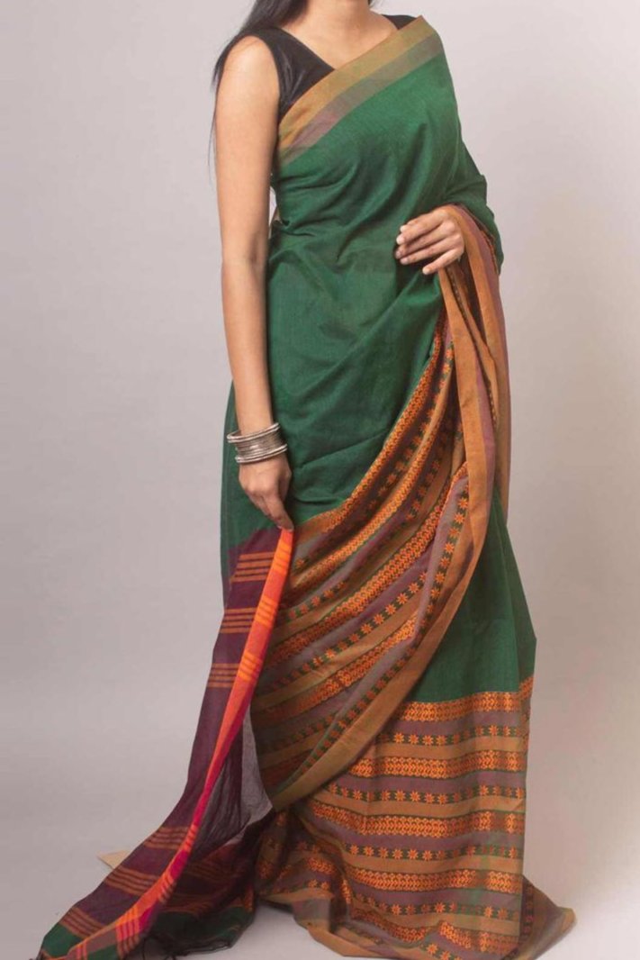 Maitri Begumpuri Khadi Cotton Saree