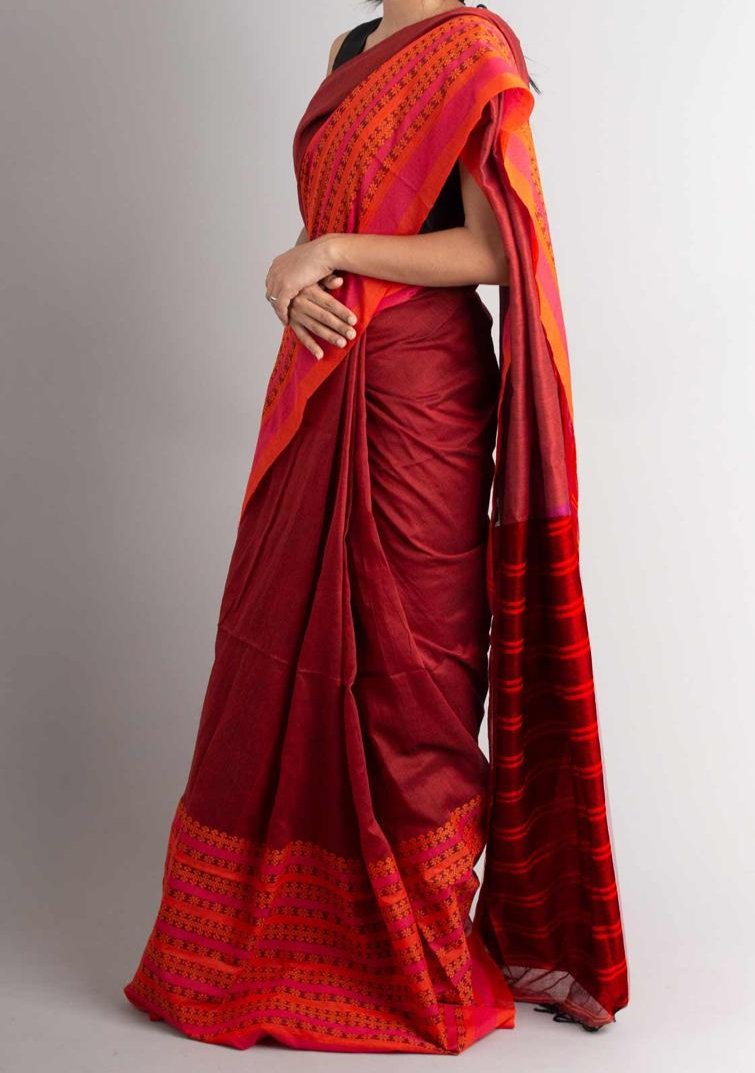 Maitri Begumpuri Khadi Cotton Saree