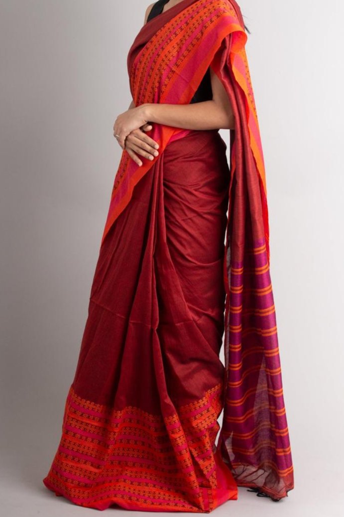 Maitri Begumpuri Khadi Cotton Saree