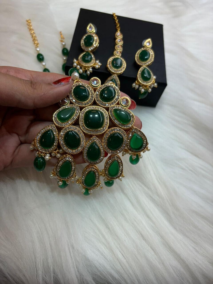 Green Art Of Kundan [ Royal Set ]