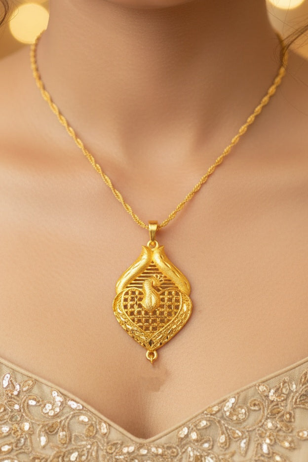 Gold Plated Chain and Locket Set