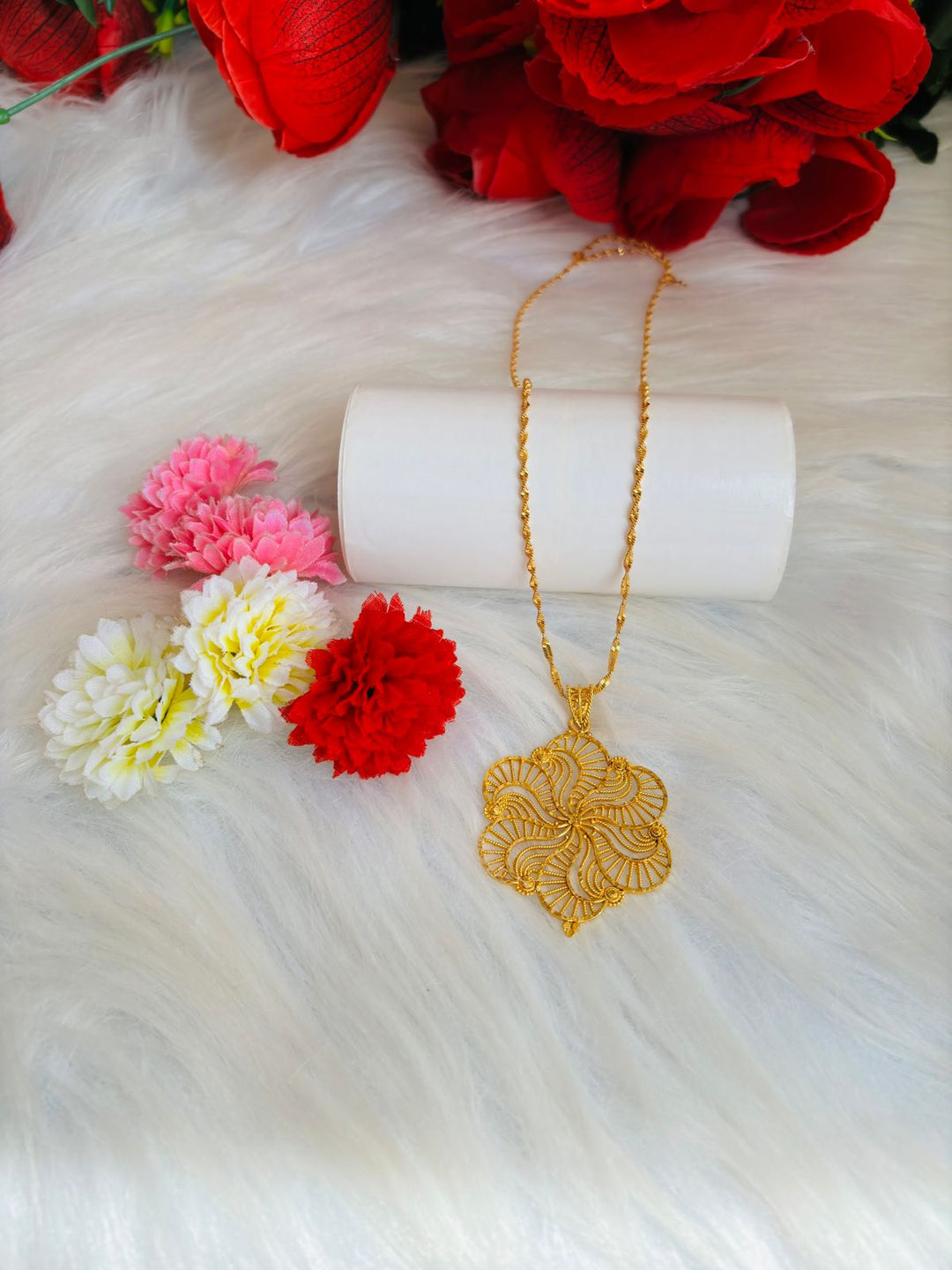 Gold Plated Chain and Locket Set