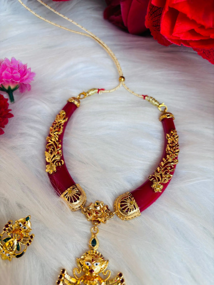 Mahishasura Mardini Necklace Set