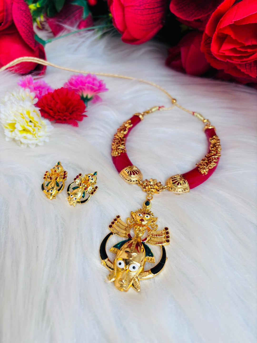 Mahishasura Mardini Necklace Set