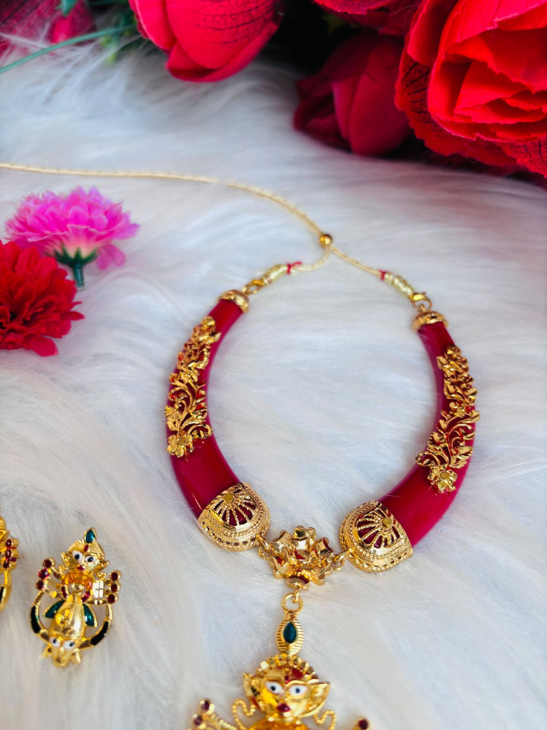 Mahishasura Mardini Necklace Set